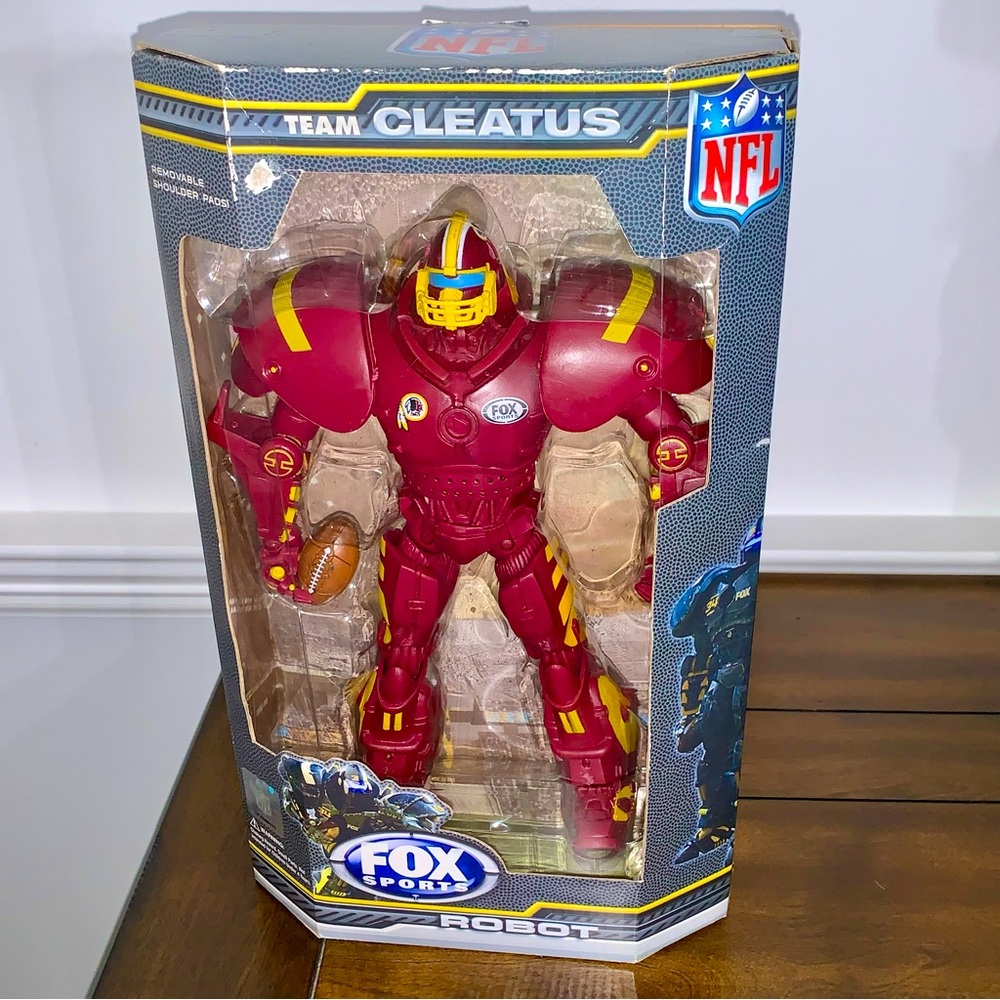 Team Cleatus Fox Sports Robot Toy Washington Redskins Football 🏈 RARE & NEW 🏈